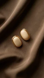 Серьги Nude, Кремовые