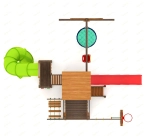 Детская площадка IgraGrad Панда Фани с балконом (две трубы)