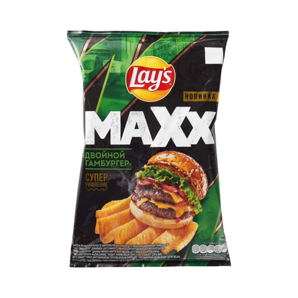 Чипсы "LAYS MAX" двойной бургер 110гр