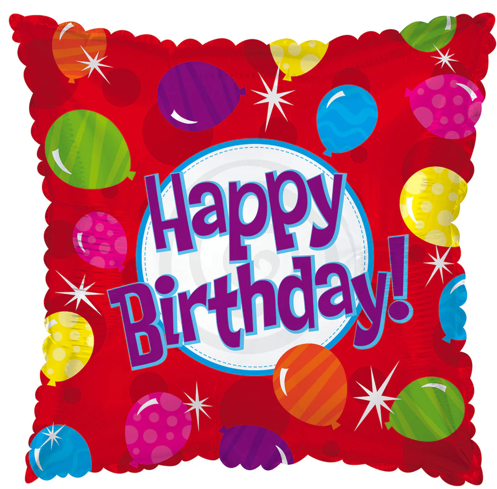 CTI 18" С Днем Рождения Яркие Воздушные Шары