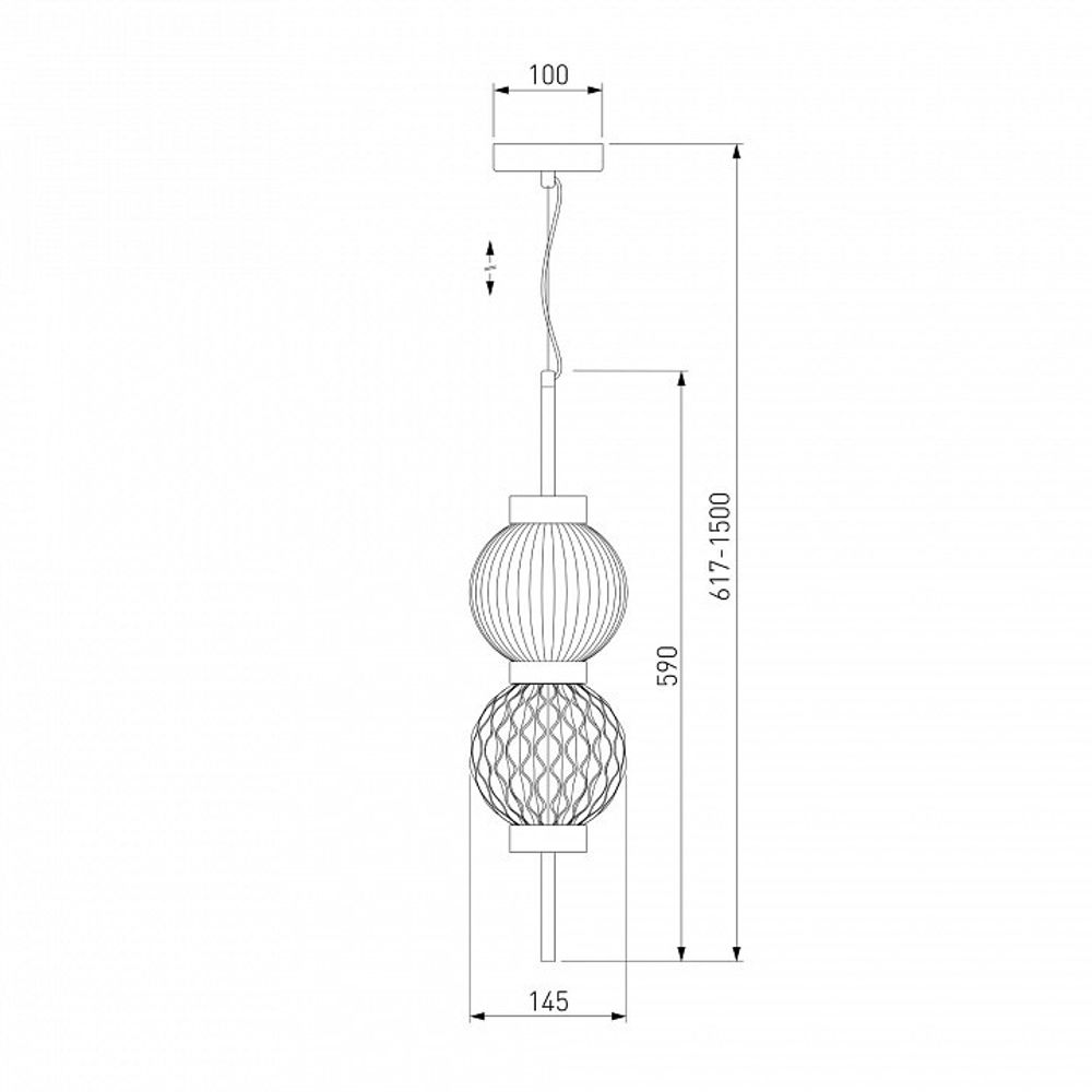 Подвесной светильник Eurosvet Plaza 50186/2 хром