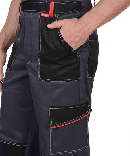 Костюм "Сириус-Полином" полукомбинезон (т.серый/черный/красный)