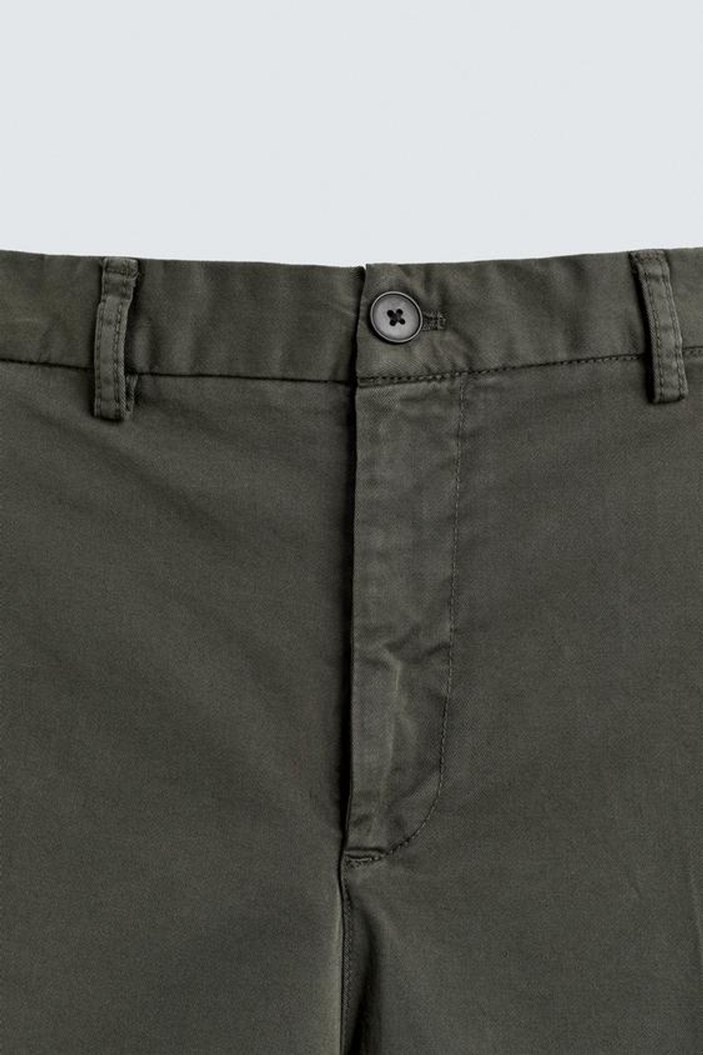 ZARA ШОРТЫ ЧИНОС REGULAR FIT, ХАКИ