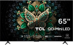 65" Телевизор TCL 65C6K QD-Mini LED QLED, 4K Ultra HD, Google TV, черный