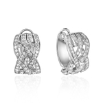 Серьги с фианитом из серебра 925 пробы JA-S-С1514138
