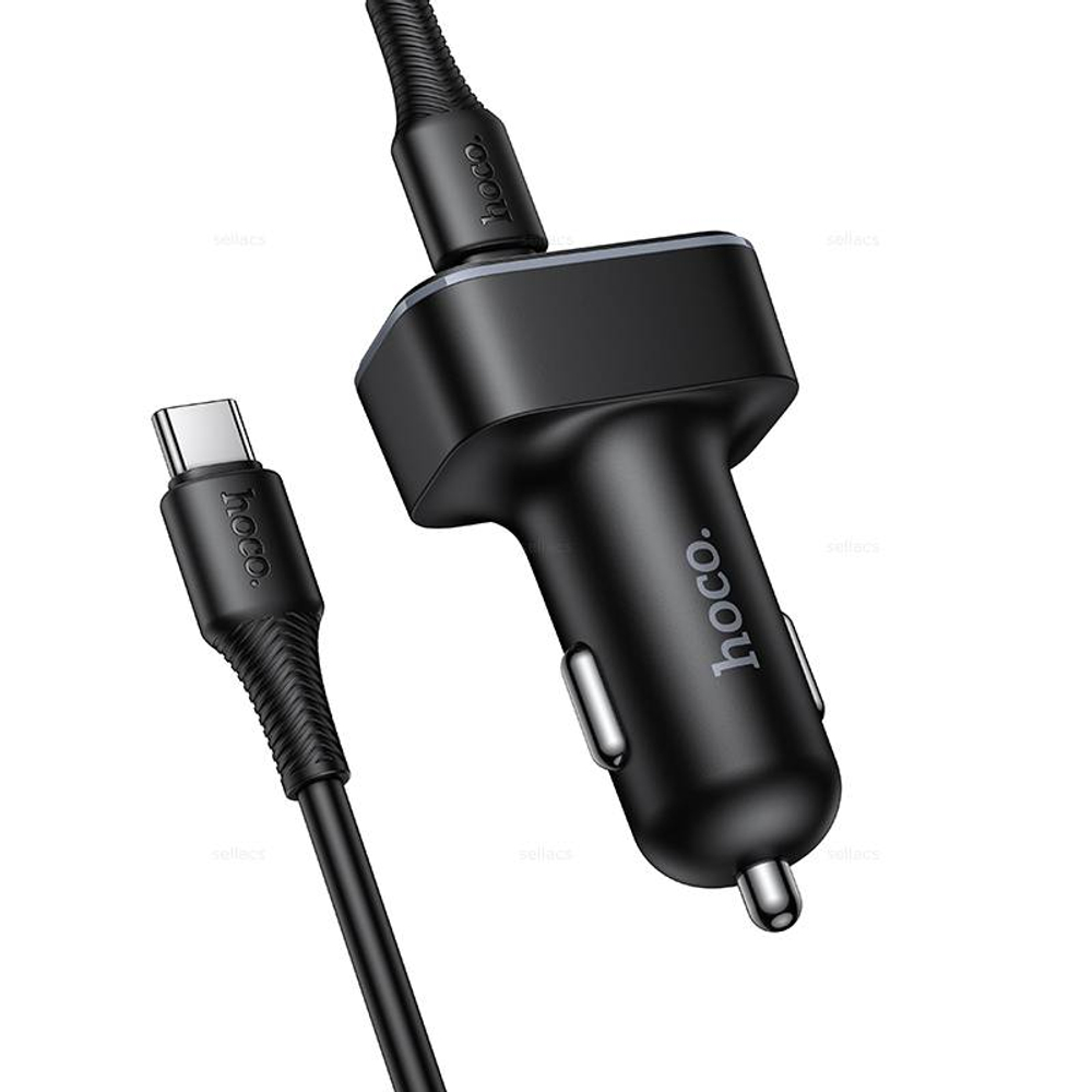 Автомобильное зарядное устройство для Type-C Hoco Z63A PD30W+QC3.0 (black)