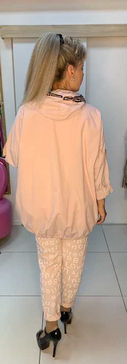 Пыльник-ветровка на молнии, цвет пудрово-розовый