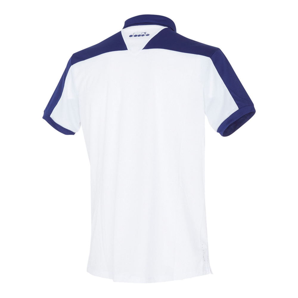 Мужское теннисное поло Diadora Court Polo Men - White, Dark Blue