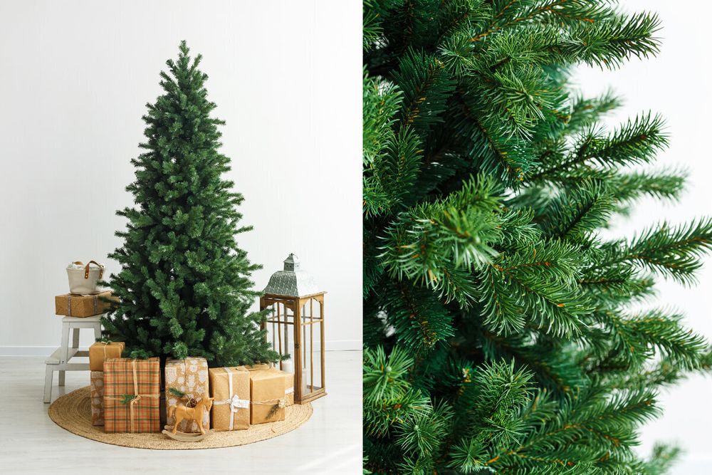 Искусственная узкая елка «Леман» (Литая+пвх) 210 см / 2,1 м