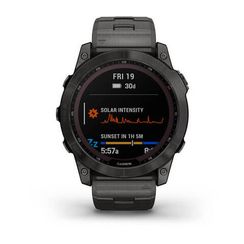 Умные часы Garmin Fenix 7X Sapphire Solar титановый угольно-серый DLC с угольно-серым титановым DLC браслетом