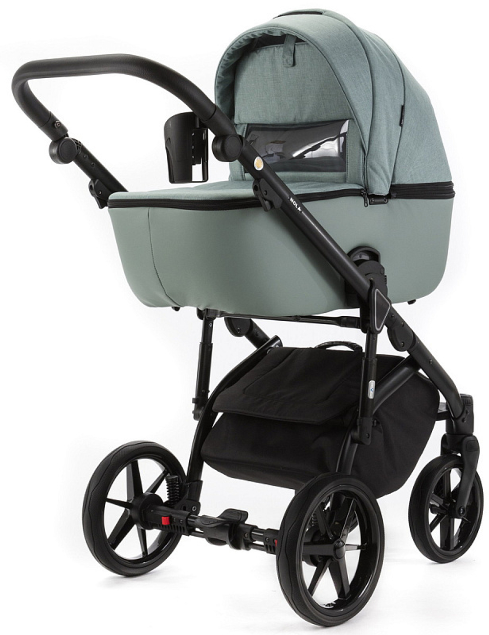 Детская коляска Adamex Nola 2 в 1 N-PS122 TIP (СЕРО-ЗЕЛЕН+СЕРО-ЗЕЛЕН. КОЖА)