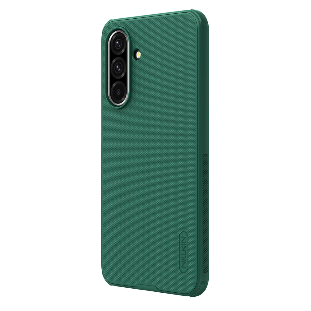 Усиленный двухкомпонентный чехол зеленого цвета (Dark Green) от Nillkin для Samsung Galaxy A36 5G, серия Super Frosted Shield Pro