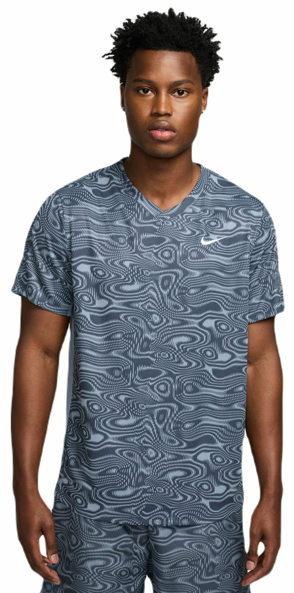 Мужская теннисная футболка Nike Court Victory Top - ashen slate/ashen slate/white