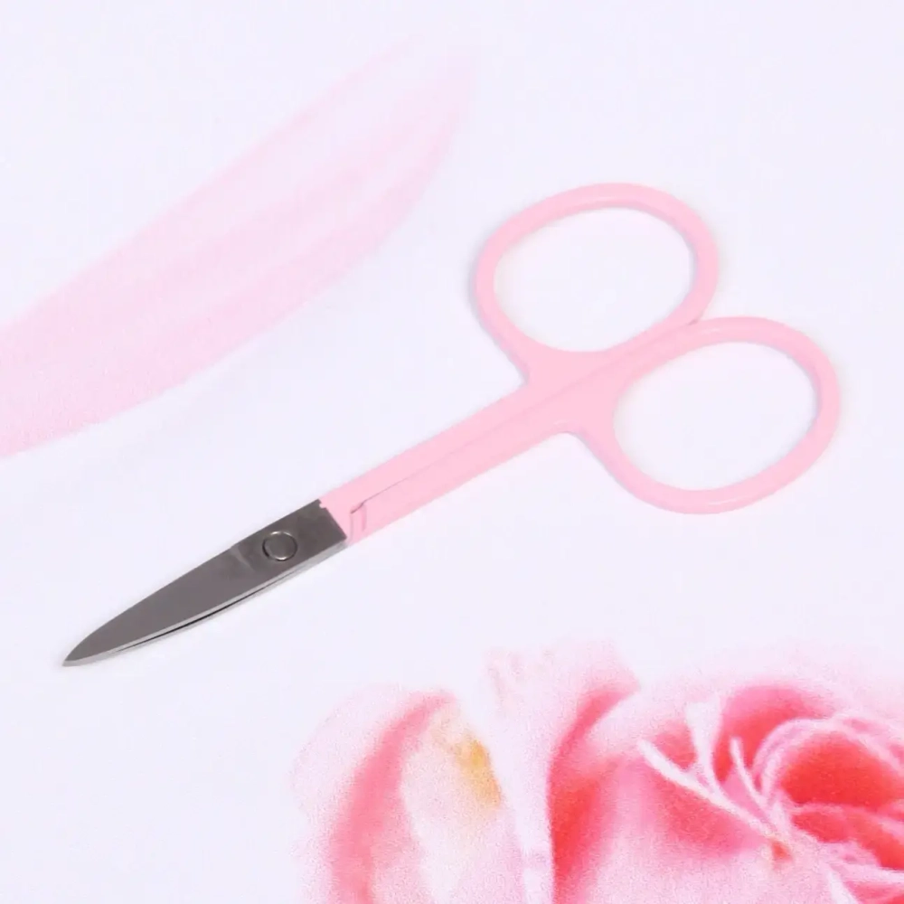 Ножницы маникюрные в пакете «Manicure set», классические, цвет розовый, 9см✦