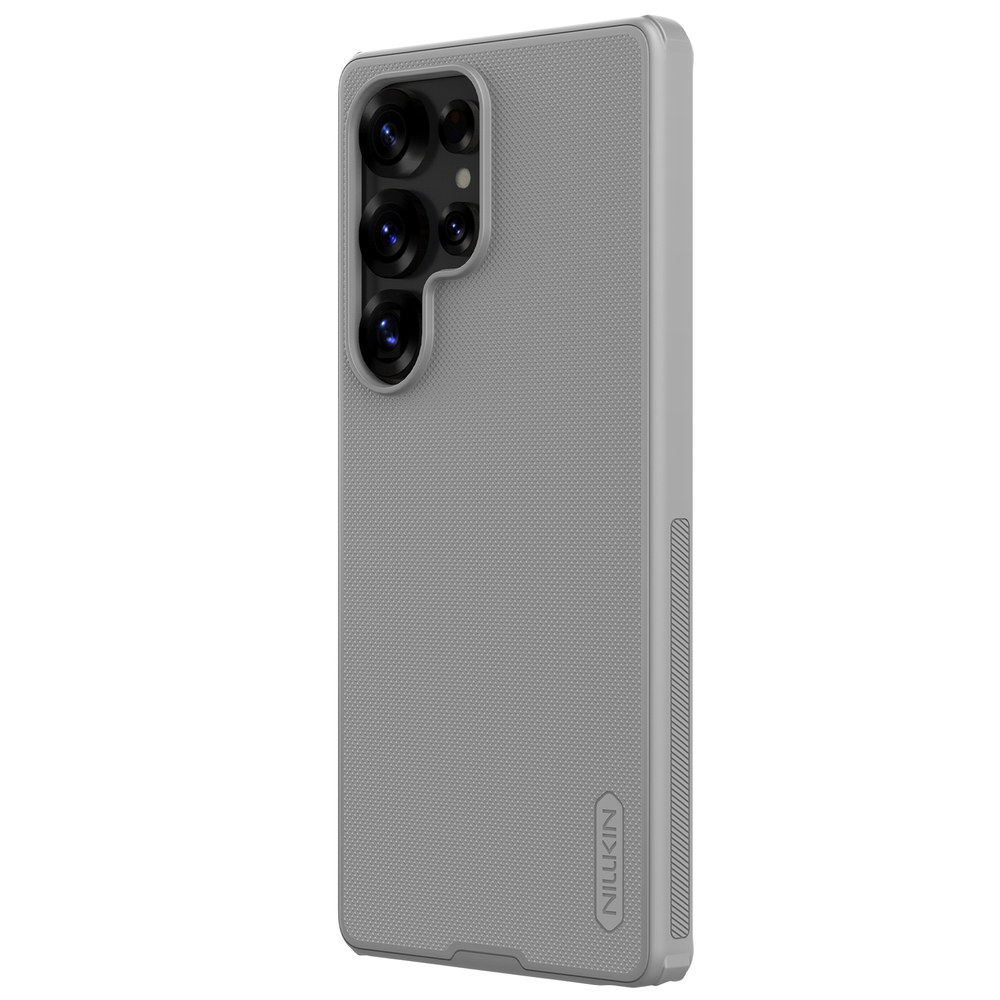 Усиленный противоударный чехол серого цвета (Titanium Gray) от Nillkin для Samsung Galaxy S25 Ultra, серия Super Frosted Shield Pro