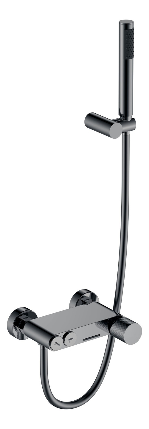 Boheme Смеситель STICK для ванны Shine Gun Metall c ручкой DIAMOND