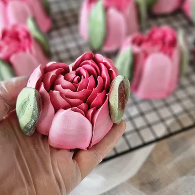 Фотография Зефир «Роза Сердце» купить в магазине Афлора