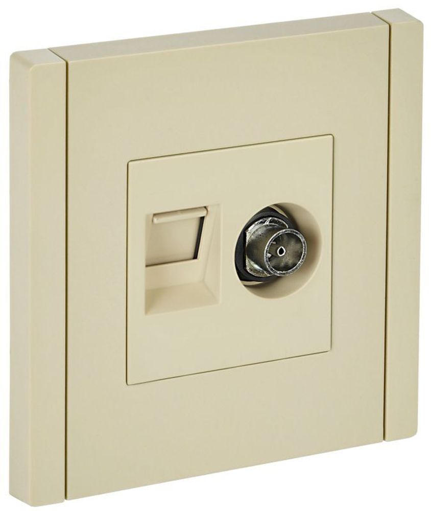 Розетка 2-м TV+RJ45 кат.5E FORTE&PIANO FP436 ваниль IEK FP-AK20-1-K10 Розетка 2-м TV+RJ45 кат.5E FORTE&PIANO FP436 ваниль IEK FP-AK20-1-K10