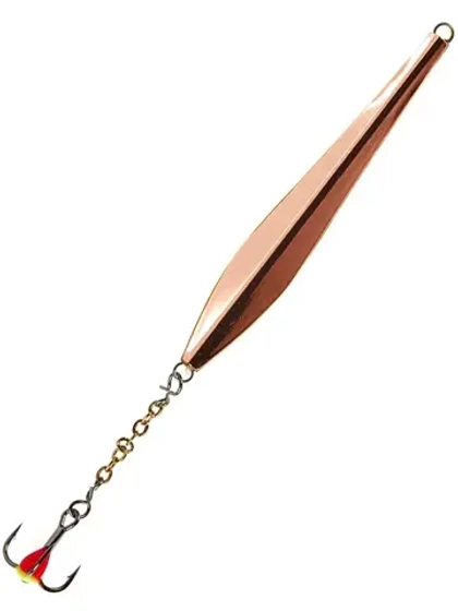 Блесна вертикальная зимняя Lucky John Double Blade (цепочка, тройник), 55мм