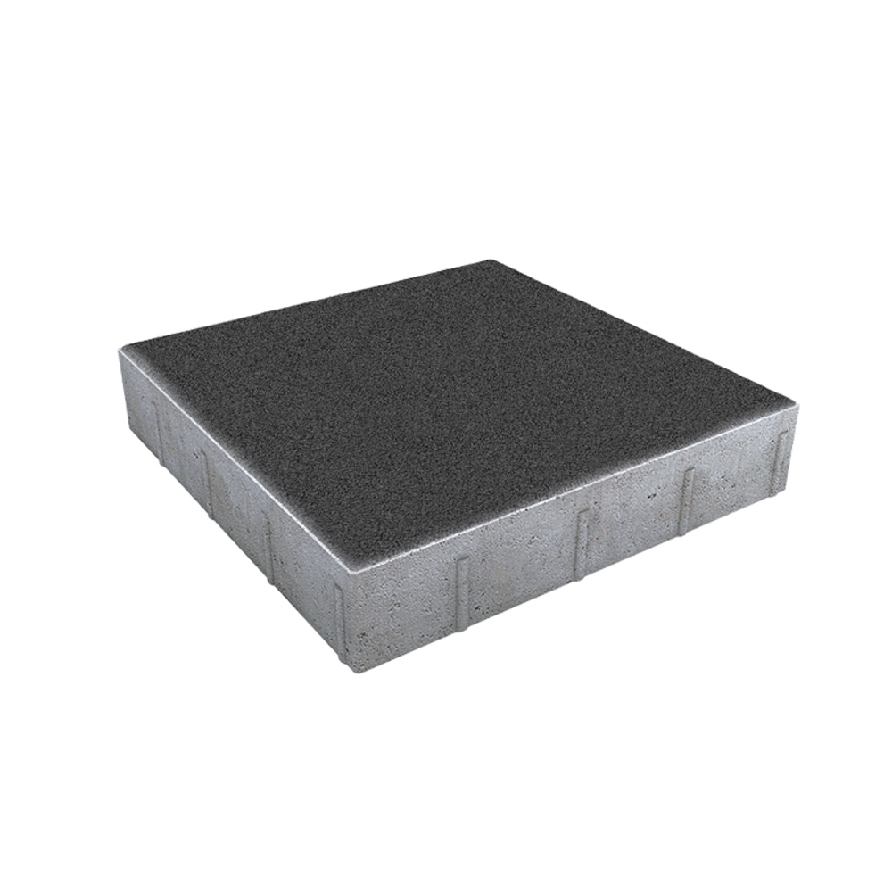 Тротуарная плитка КВАДРАТ 500х500 мм - Гранит Черный