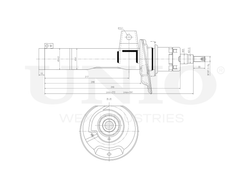 Амортизатор газовый передней подвески UNIO SAB-10769
