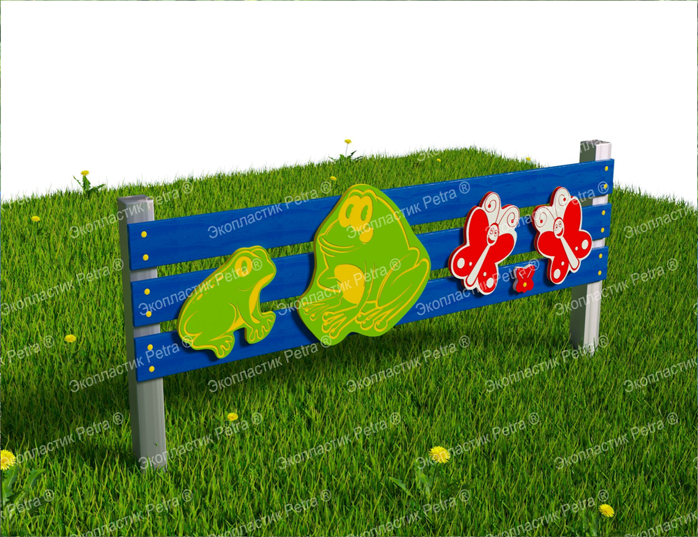 Забор уличный из экопластика Природа, секция 1490х400 мм