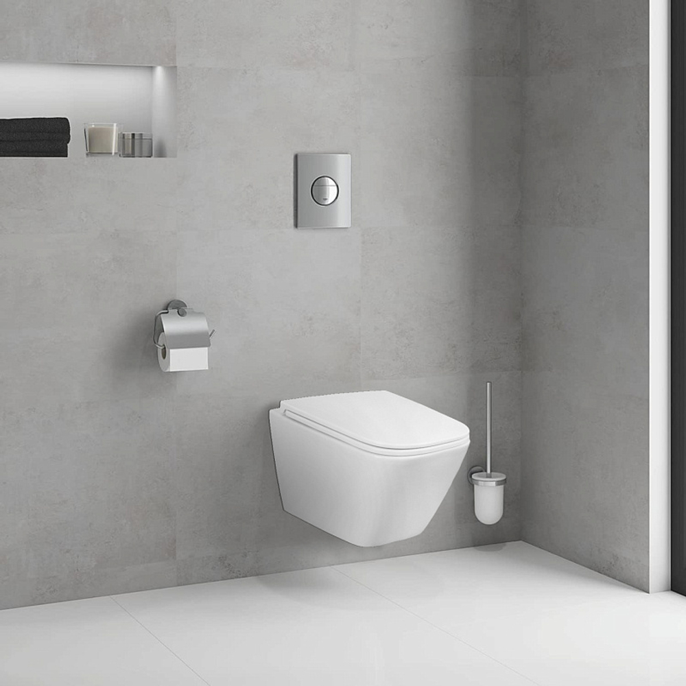 Унитаз подвесной Azario PRO 340х490х350 безободковый, в комплекте с быстросъемным сидением микролифт (PRO-002)