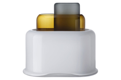 Ваза Nude Glass Слои 32.6см серая