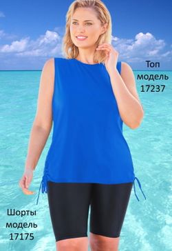 Купальный топ 17237 бирюзово-синий