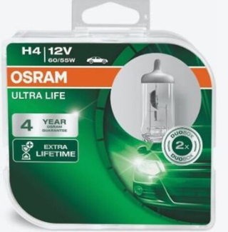 Автолампа H4 12V 60/55W P43t Osram  3200К ULTRA LIFE (64193ULT-2HB) к-т ORIGINAL