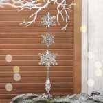 Подвеска «Волшебная снежинки» 32 см, Серебро