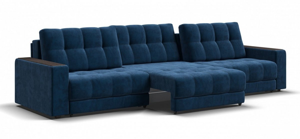 Диван Босс Гранд Велюр Монолит синий