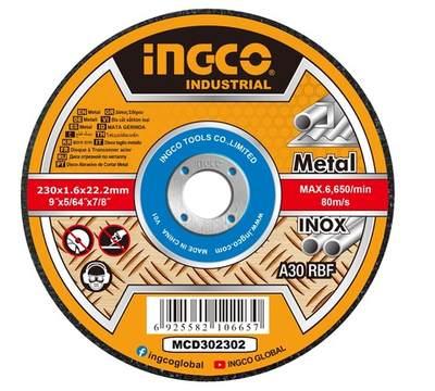 Круг отрезной 41 230х1.6х22 A 30 RBF INGCO MCD162301