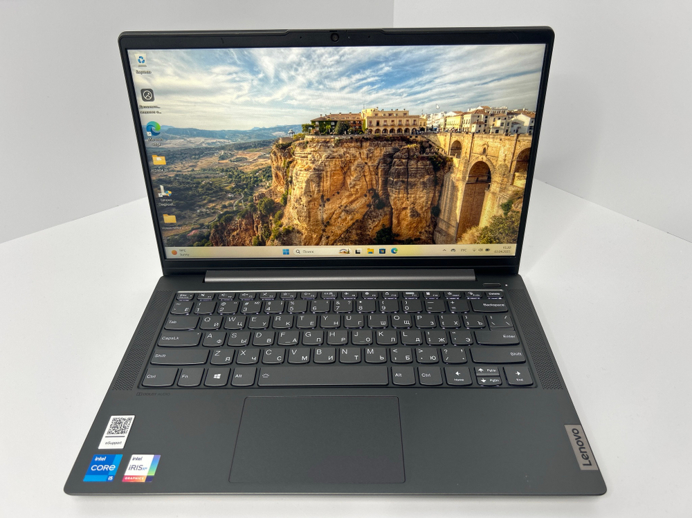 Ноутбук Lenovo IdeaPad 5 14ITL05 (82FE003MRU) 14" /Intel Core i5 1135G7/RAM 16 ГБ/SSD 512 ГБ/Intel Iris Xe Graphics/1920*1080/IPS/Windows 11/Подсветка кл-ры: LED/серый. Состояние: B1