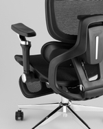 Кресло офисное TopChairs Prodigy с оттоманкой черный
