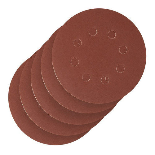 738127 Круг абразивный P 280, на ворсовой подложке под "липучку" 125 мм, перфорированный, 5 шт. Сибртех
