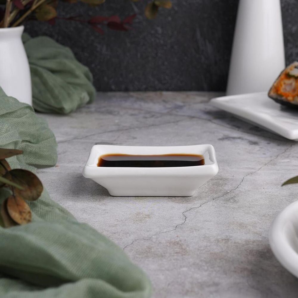 Соусник 20 мл 7,2*4,8 см h1,8 см прямоуг. белый фарфор P.L. Proff Cuisine [6]