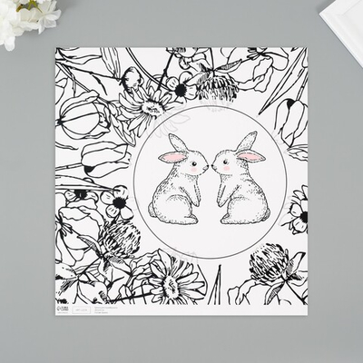 Бумага для скрапбукинга "Милые зайчики"