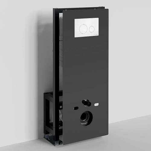 Инсталляция для унитаза WasserKraft Glan 66TLT.010.ME.BL.WH02 с белой кнопкой