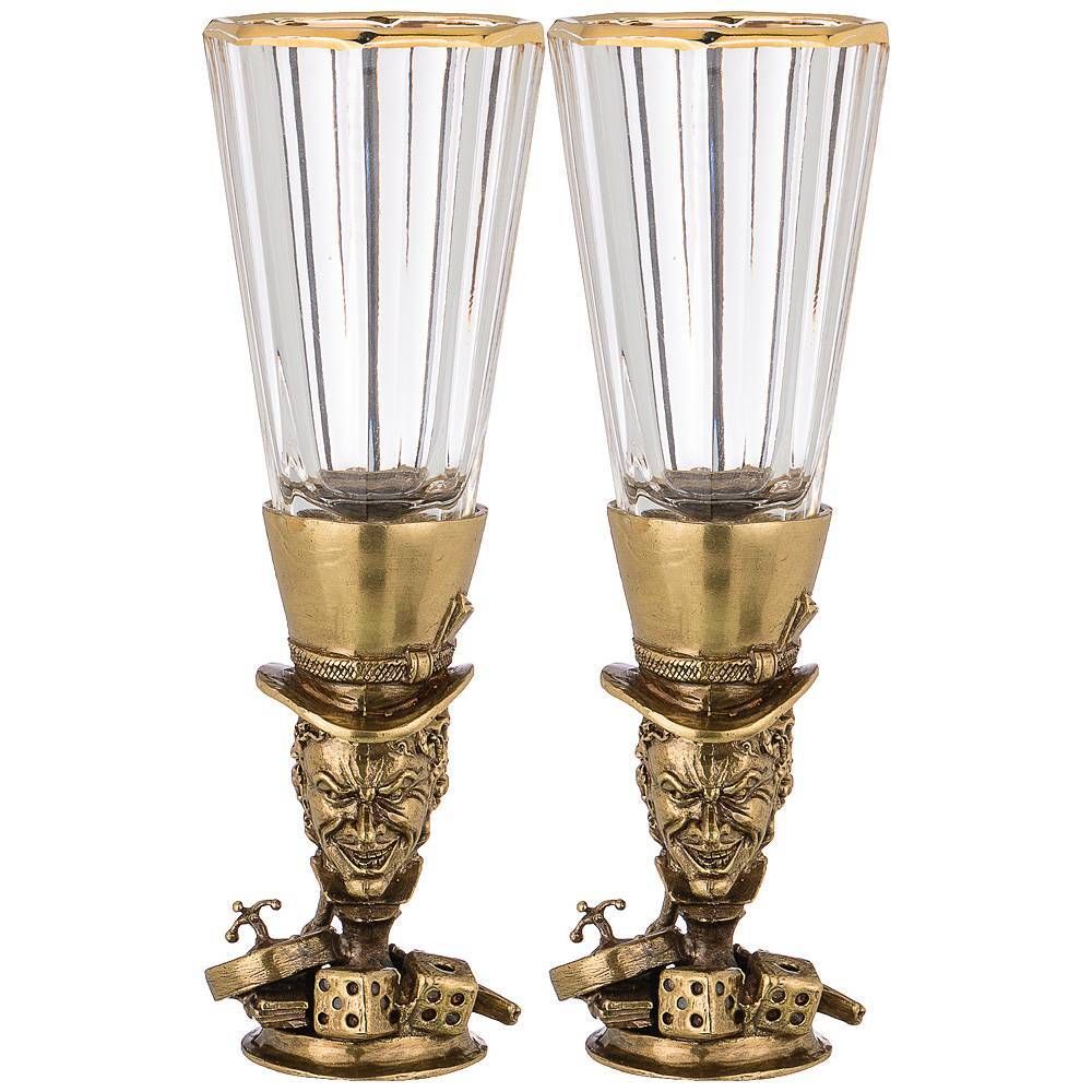 НАБОР ИЗ 2-Х ЛАФИТНИКОВ ДЛЯ ВОДКИ "ДЖОКЕР" 50 МЛ. (КОР=1НАБОР.)