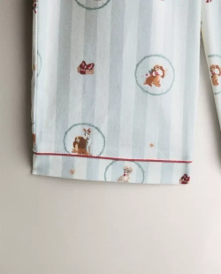 ZARA HOME ХЛОПКОВАЯ ПИЖАМА С ПРИНТОМ "ЛЕДИ И БРОДЯГА", ЭКРЮ