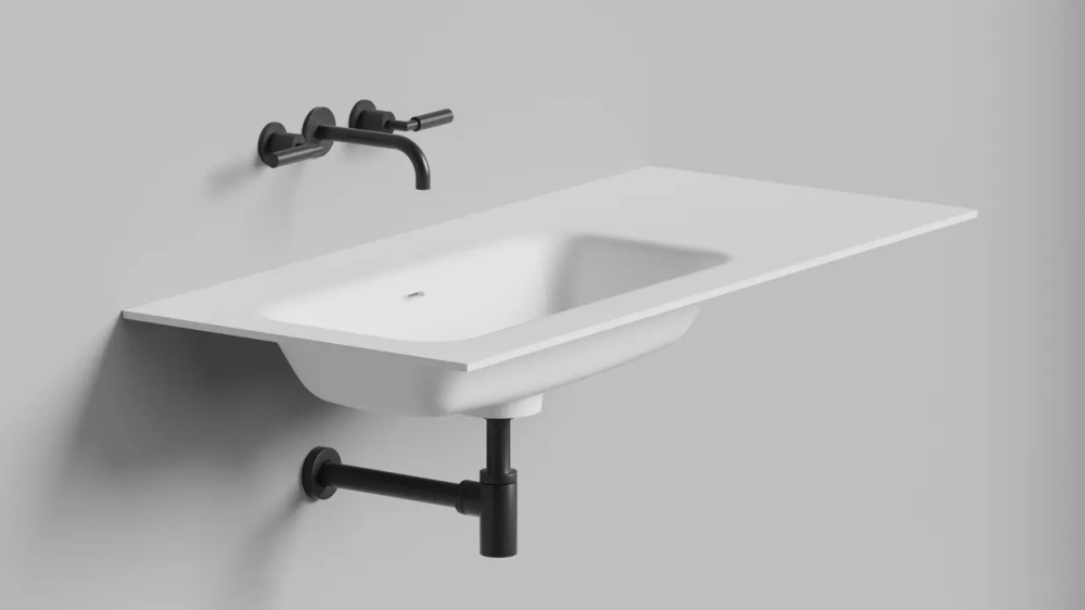 Раковина подвесная Salini S-Stone ONDA FLOW ROUND 72 матовая (Изготовление по схеме)+кронштейны