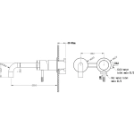 Смеситель для раковины Boheme Uno 465-B С ВНУТРЕННЕЙ ЧАСТЬЮ черный