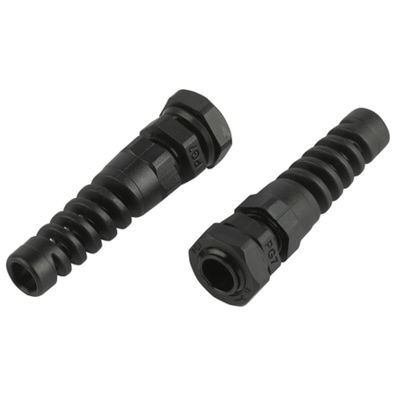 Кабельный ввод сальник ЭРА NO-224-249 с гибким отводом PGR 7 (d отв.12.5 мм / d провод.3-6.5 мм) IP54 (упаковка 10 штук)