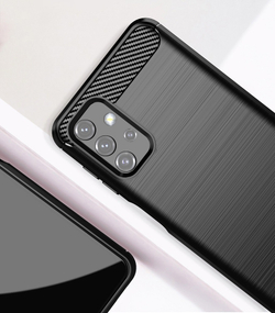 Чехол защитный черный на Samsung Galaxy A32 (2021 год), серия Carbon от Caseport