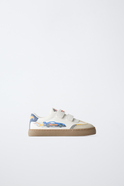 ZARA КРОССОВКИ HOT WHEELS©, БЕЛЫЙ
