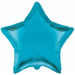 Шар (18''/46 см) Звезда, Аквамарин, Сатин, 1 шт.