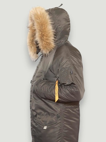 Куртка Аляска удлиненная Husky Long 2020 (т.серая - beluga/orange)