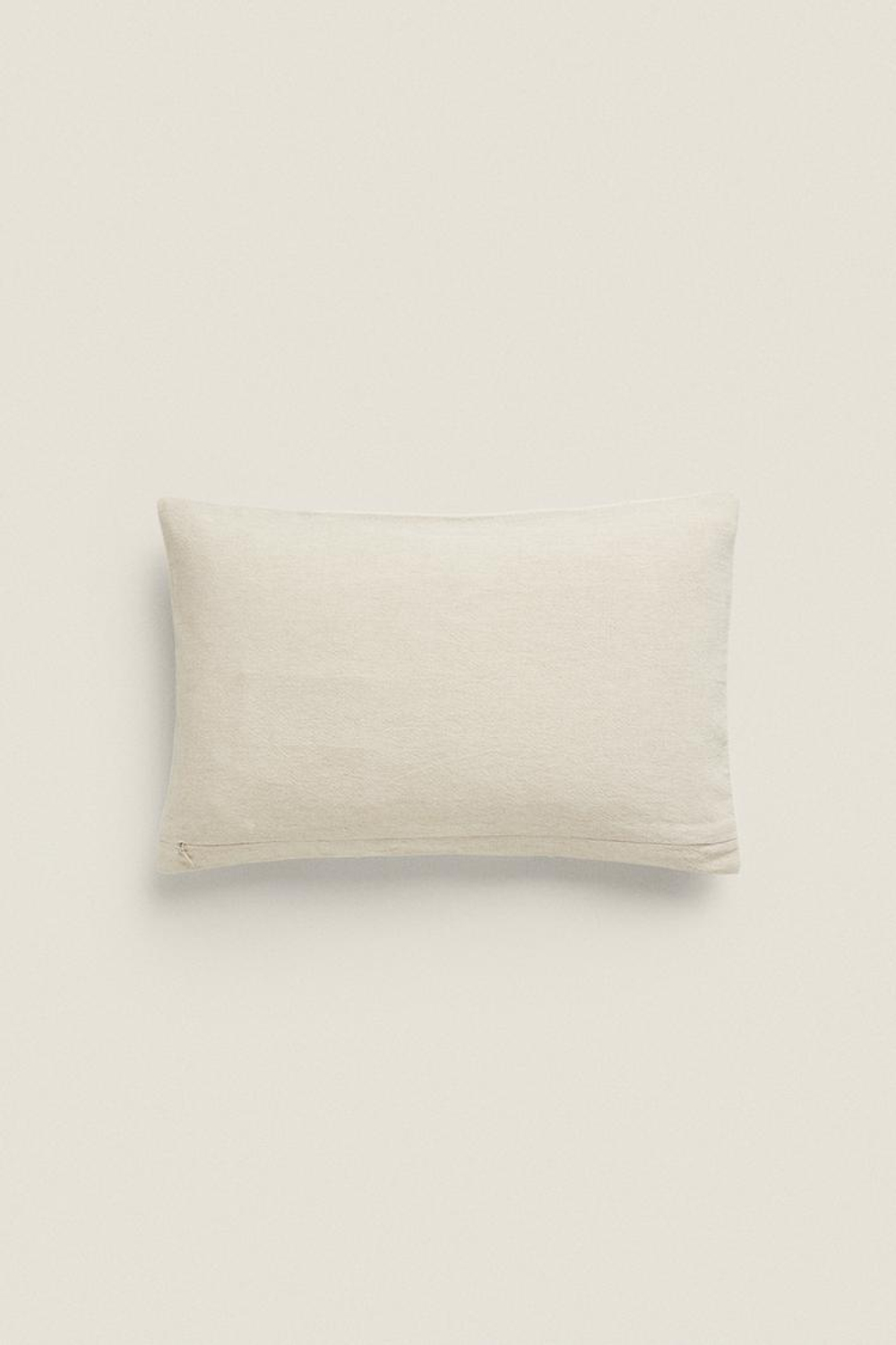 ZARA HOME ЧЕХОЛ ДЛЯ ДЕКОРАТИВНОЙ ПОДУШКИ С ВЫШИВКОЙ, СВЕТЛО-БЕЖЕВЫЙ