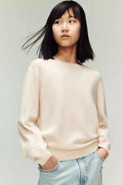 H&M Свитер из кашемировой смеси, светло-бежевый